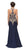 Eureka Fashion - 7033 Embroidered Appliqued Mermaid Gown In Blue and Gold