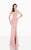 Tarik Ediz - Bejeweled Off-Shoulder Gown 92672 in Pink