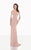 Tarik Ediz - Embellished Cuff Gown 92676 in Pink