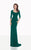 Tarik Ediz - Embellished Cuff Gown 92676 in Green