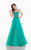 Tarik Ediz - Illusion Bateau Neck Gown 92703 in Green
