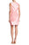 Taylor - 8773MX Sleeveless Chevron Print Cotton Dress in Orange and White