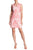 Taylor - 8773MX Sleeveless Chevron Print Cotton Dress in Orange and White
