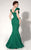 MNM Couture - Ruffle Accented Sweetheart Mermaid Dress 2263 in Green
