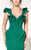 MNM Couture - Ruffle Accented Sweetheart Mermaid Dress 2263 in Green