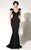 MNM Couture - Ruffle Accented Sweetheart Mermaid Dress 2263 in Black