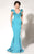 MNM Couture - Ruffle Accented Sweetheart Mermaid Dress 2263 in Blue