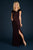 Daymor Couture - Cap Sleeved V-Neck Gown 706 in Purple
