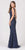 Eureka Fashion - 7070 Sequined Plunging V Neck Mermaid Dress In Blue