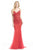 Johnathan Kayne - 7087 Beaded Mesh Godet Gown in Red