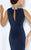 Cameron Blake by Mon Cheri - Long Evening Gown with Beaded Neckline 116659 in Blue