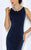 Cameron Blake by Mon Cheri - Long Evening Gown with Beaded Neckline 116659 in Blue