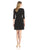 Taylor - Linear Print Bateau Neck Dress 5826M in Black and Brown