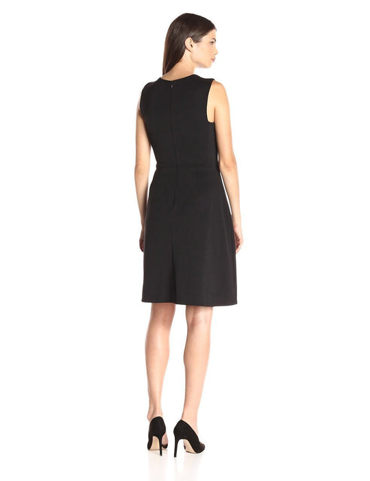 Maggy London - G2499M Embellished Neck Sleeveless Dress in Black