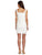 Donna Morgan - D0255M Ruffled Square Neck Sheath Dress in White