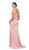 Eureka Fashion - 7100 Off Shoulder Lace Appliqued Jersey Mermaid Gown