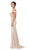 Eureka Fashion - 7100 Off Shoulder Lace Appliqued Jersey Mermaid Gown