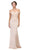 Eureka Fashion - 7100 Off Shoulder Lace Appliqued Jersey Mermaid Gown