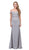 Eureka Fashion - 7100 Off Shoulder Lace Appliqued Jersey Mermaid Gown