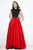 Angela & Alison - 71002 High Neck High Low Evening Gown