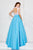 Angela & Alison - 71002 High Neck High Low Evening Gown In Pink and Blue