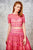 Angela & Alison - 71008 Laced Two-Piece A-line Evening Gown In Pink