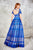 Angela & Alison - 71008 Laced Two-Piece A-line Evening Gown In Blue