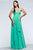 7101 Ornate Ruched Empire Gown