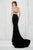 Angela & Alison - 71015 Two-Piece Halter Cutout Sheath Gown In Black and Multi-Color