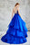 Angela & Alison - 71029 Sleeveless Tiered A-line Evening Gown In Blue