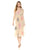 Taylor - 9600M Floral Embroidered Empire A-Line Dress In Brown and Pink