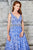 Angela & Alison - 71046 Bedazzled V-neck Ballgown In Blue