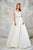 Angela & Alison - 71046 Bedazzled V-neck Ballgown In White