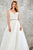 Angela & Alison - 71046 Bedazzled V-neck Ballgown In White