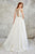 Angela & Alison - 71046 Bedazzled V-neck Ballgown In White