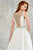 Angela & Alison - 71046 Bedazzled V-neck Ballgown In White