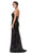Eureka Fashion - 7105 Sequined Halter Trumpet Dress in Black