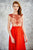 Angela & Alison - 71051 Bateau Neck Bejeweled A-line Gown In Red