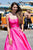 Angela & Alison - 71063 Scoop Neck A-line Evening Gown In Pink