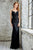 Angela & Alison - 71073 Lace Illusion Jewel Sheath Dress In Black
