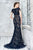 Angela & Alison - 71084 Two Piece Embroidered Trumpet Dress In Black and Neutral