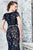 Angela & Alison - 71084 Two Piece Embroidered Trumpet Dress In Black and Neutral
