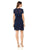 Donna Morgan - D5578M Floral Lace Ruffled Sheath Dress In Blue