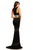 Johnathan Kayne - 7114 Two Piece Crystal Embellished Dress in Black
