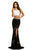 Johnathan Kayne - 7114 Two Piece Crystal Embellished Dress in Black and White