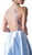 Cinderella Divine - 71150 Floral Embroidered High Low Dress In Blue