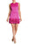 Donna Ricco - DR50413 V-Neck Sleeveless Ruffle Hem Solid Scuba Dress In Pink