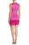 Donna Ricco - DR50413 V-Neck Sleeveless Ruffle Hem Solid Scuba Dress In Pink