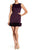 Donna Ricco - DR50182 Sleeveless Ruffle Hem Cocktail Dress in Purple
