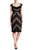 Sangria - DXGU994 Lace Queen Anne Sheath Dress in Brown